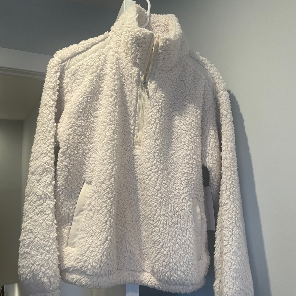 Athleta Cream Sherpa Jacket